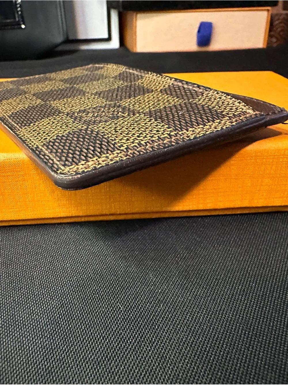 Louis Vuitton N61722 Port Carte Card Case Damier Brown